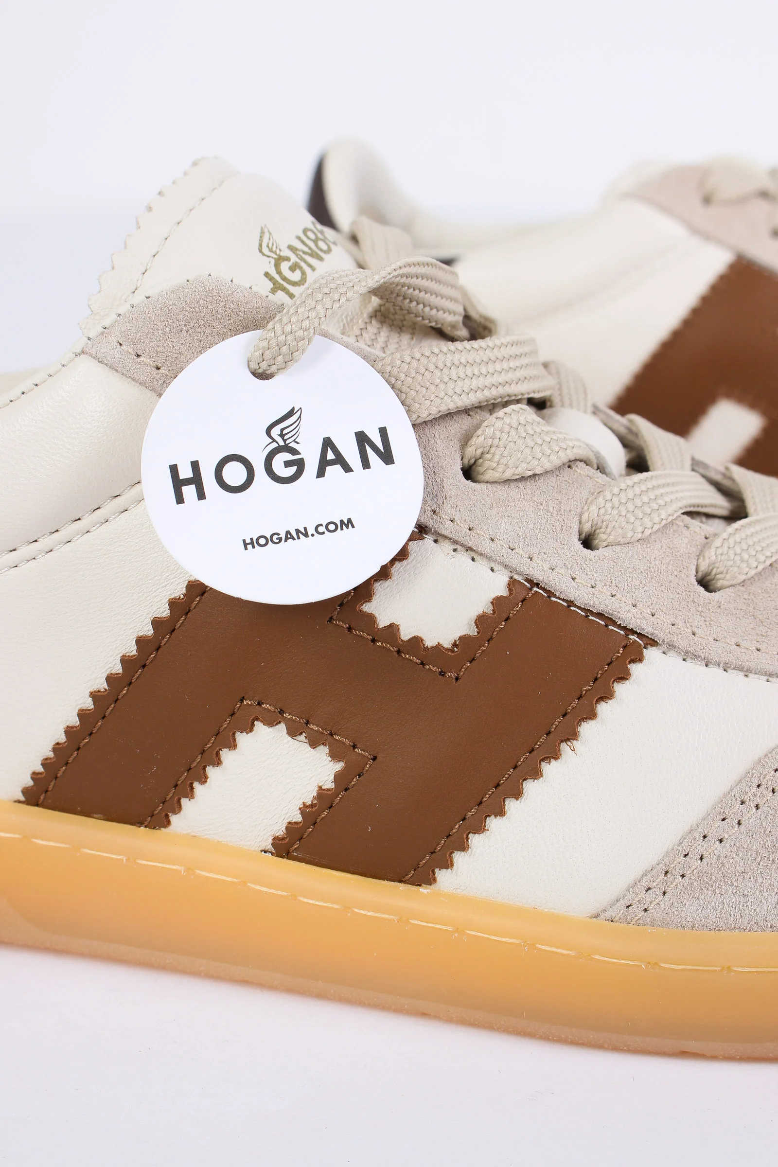 Sneaker Nappa Inserti Camoscio Avorio/beige - immagine 8