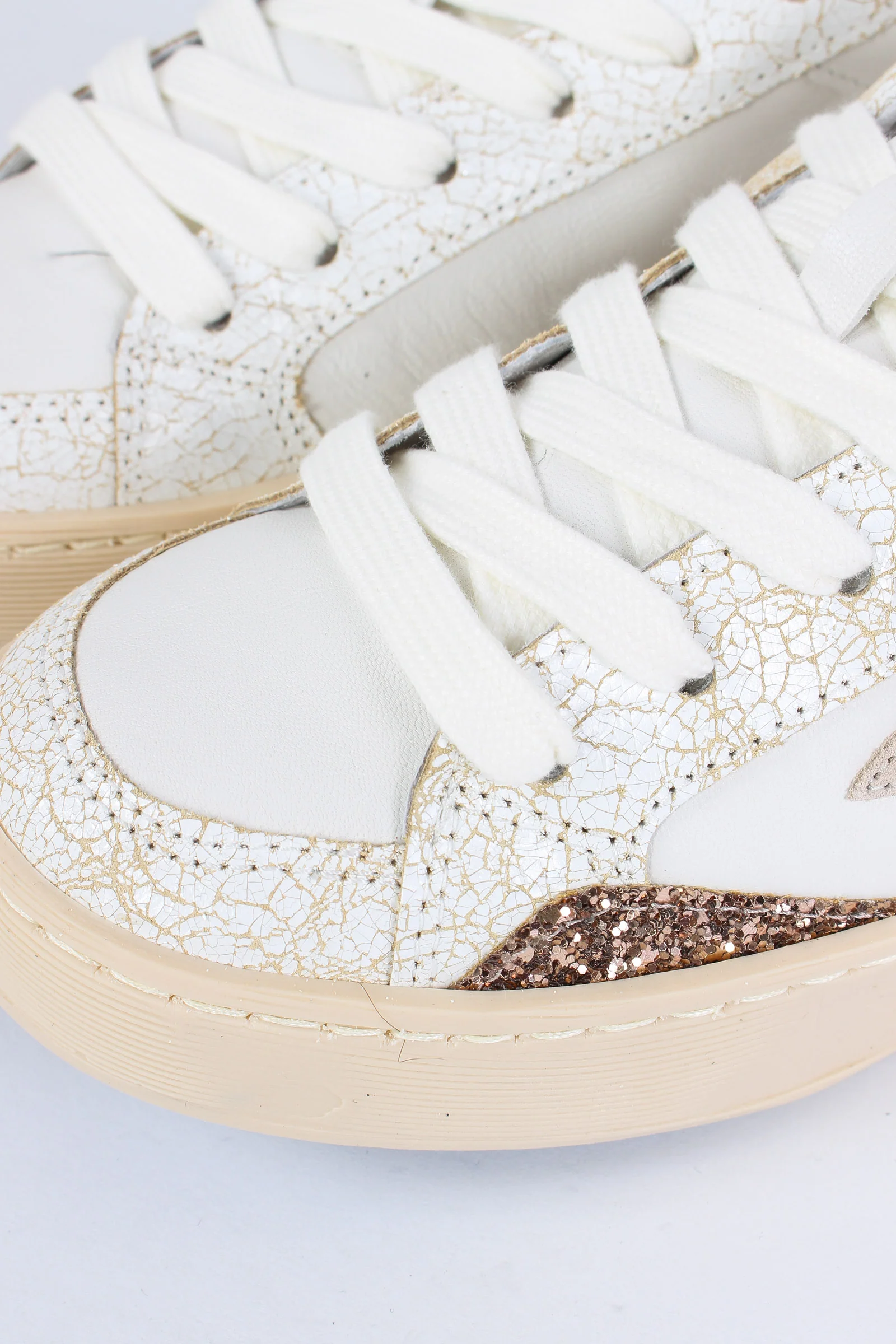 Sneakers Enjoy Star Glitter Bianco/oro - immagine 7