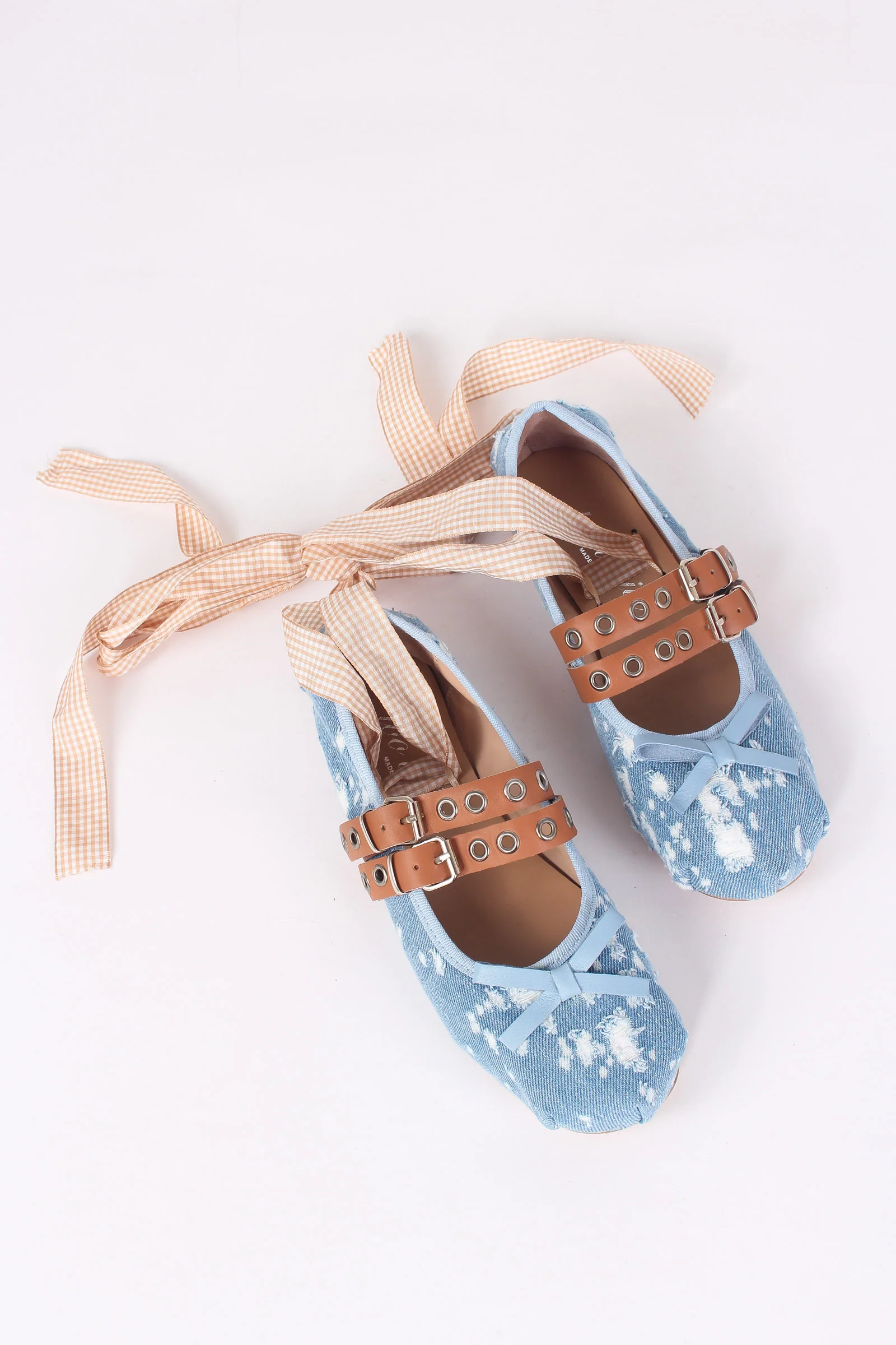 Ballerina Fibbia Borchie Vera Jeans/camel - immagine 4