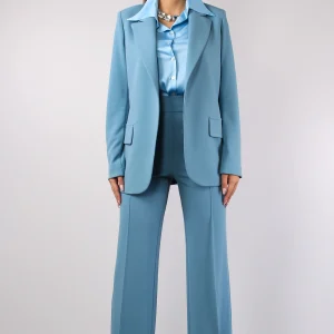 Pantalone Palazzo Crepe Azzurro