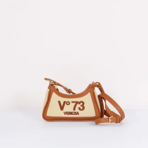 Responsible 73 Baguette Canvas Logo Off White/cuoio