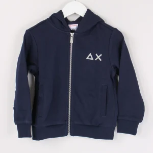 Felpa Full Zip Basica Navy Blue