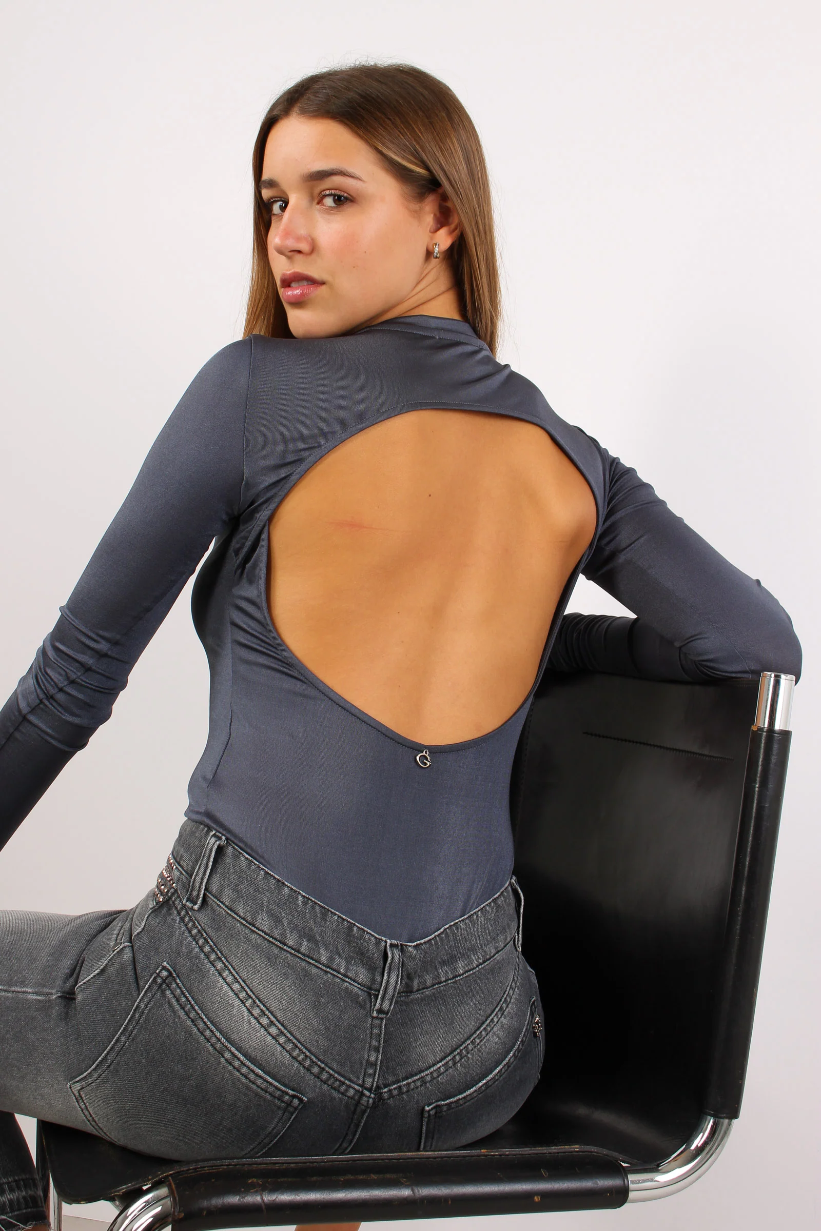 Body Lycra Scavo Dietro Fumo - immagine 4