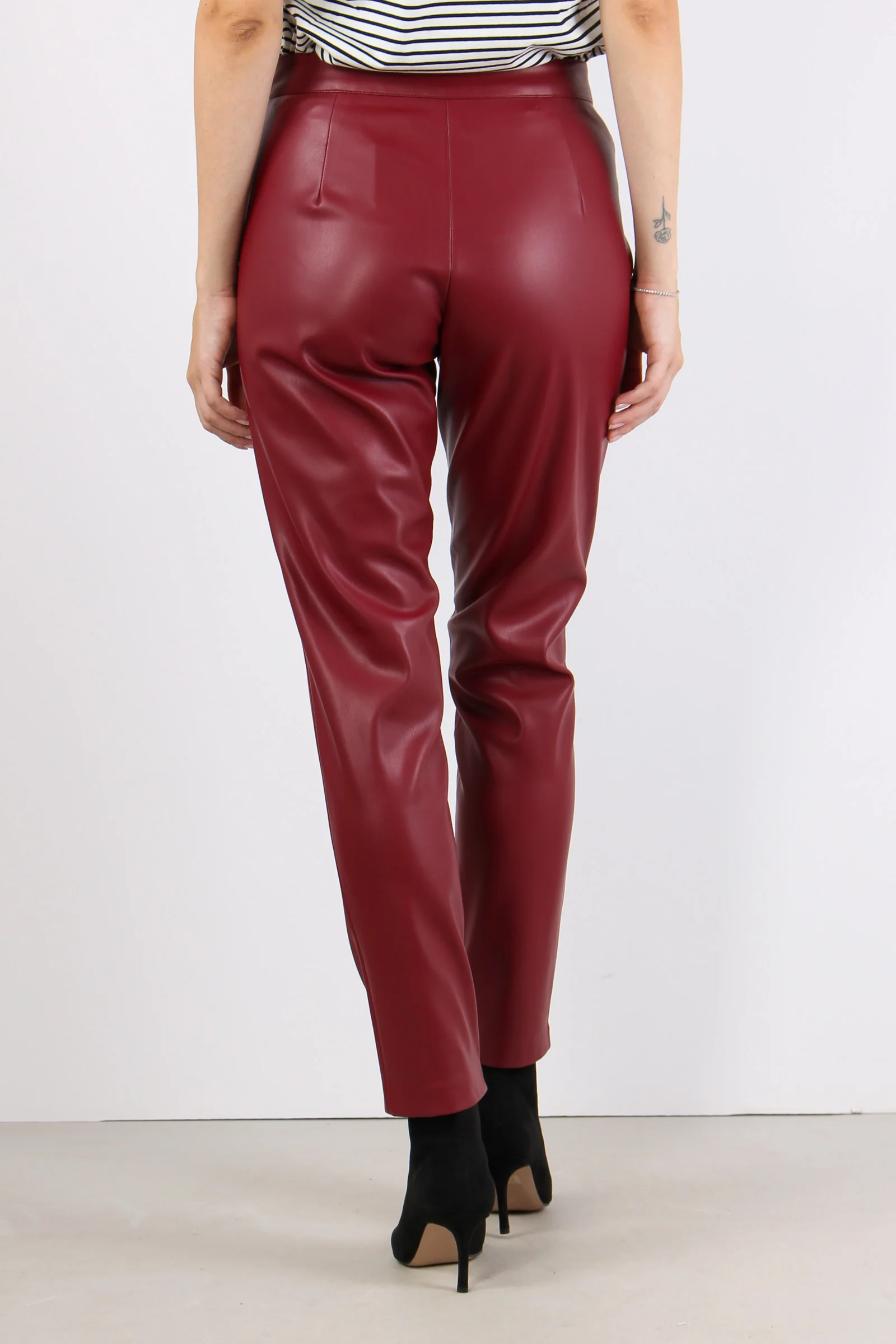 Maren Pantalone Ecopelle Bordeaux - immagine 5