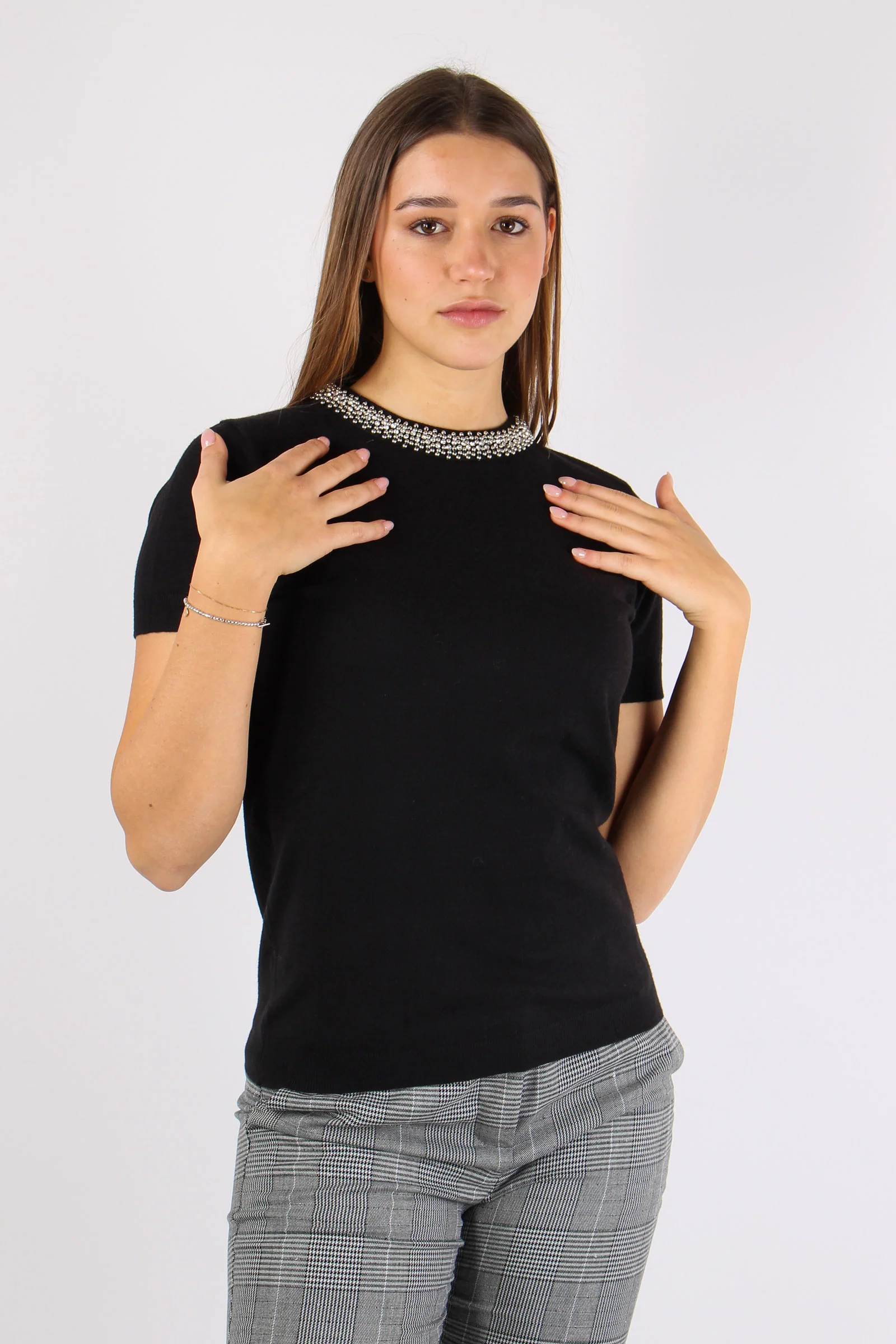 Acteria Maglia M/m Viscosa App Black - immagine 6