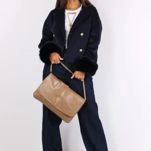 San_paolo Cappotto Corto Bordi Total Blu