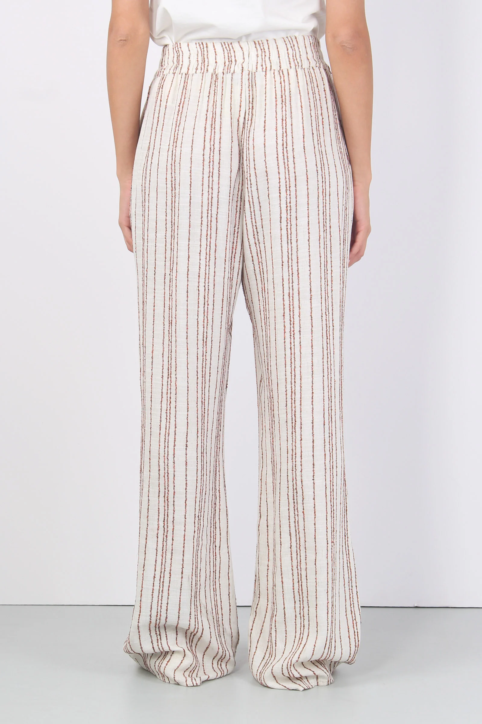 Pantalone Palazzo Riga Panna/coccio - immagine 5