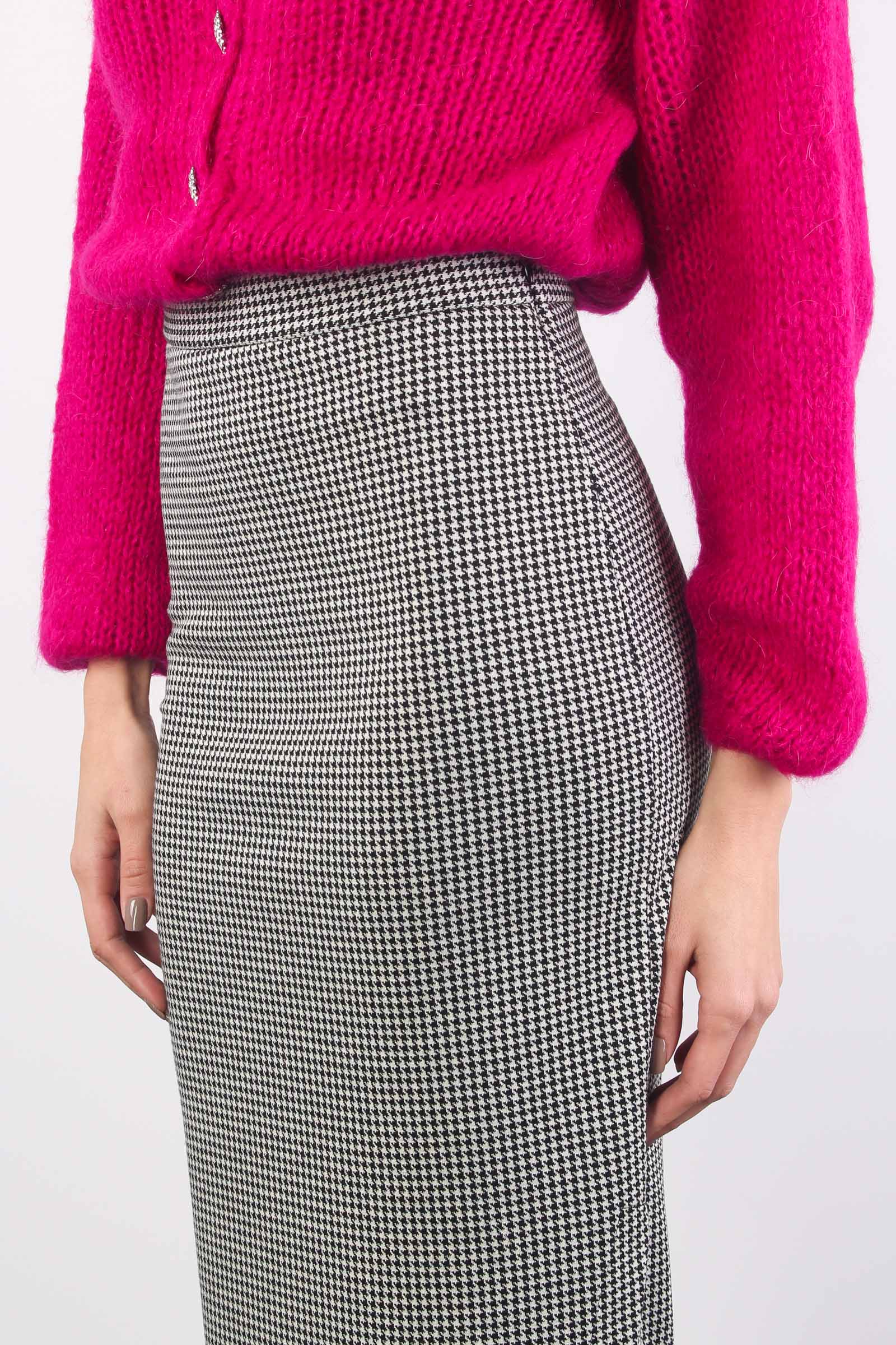 Longuette Pied De Poule Bianco/nero - immagine 8