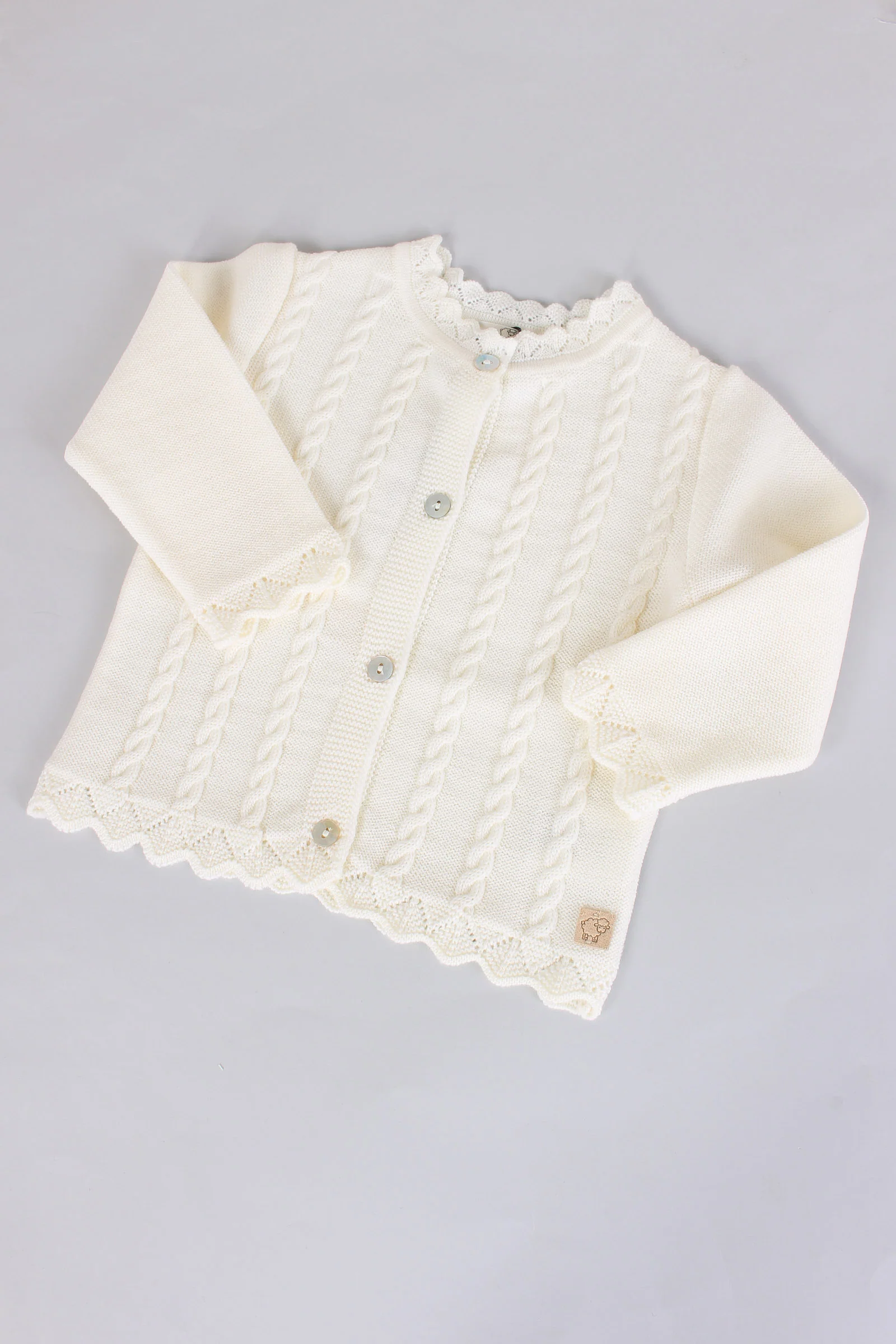 Cardigna Profilo Pizzo Latte - immagine 5