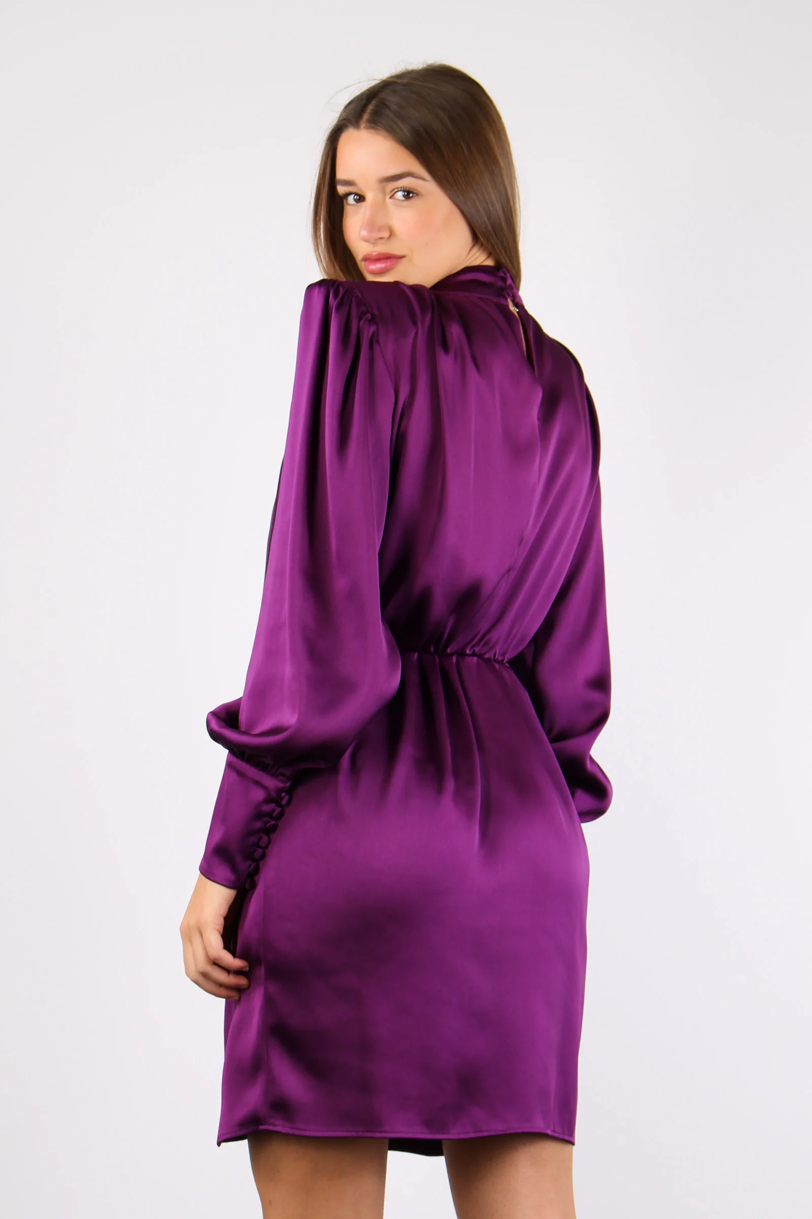 Abito Raso Fiocco Collo Dusty F. - immagine 4