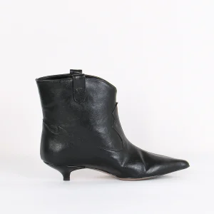 Stivale Effetto Texano Nero