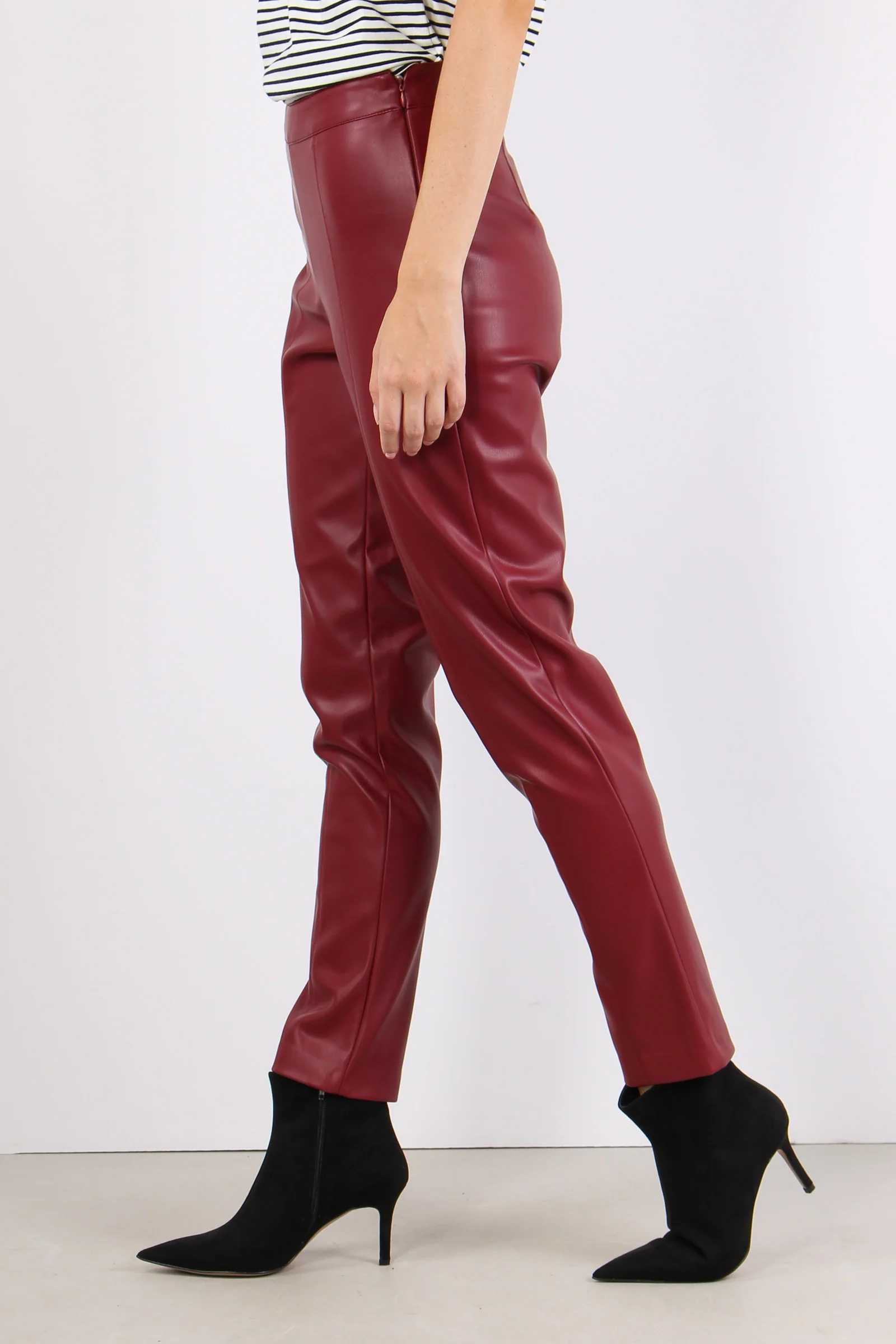 Maren Pantalone Ecopelle Bordeaux - immagine 4