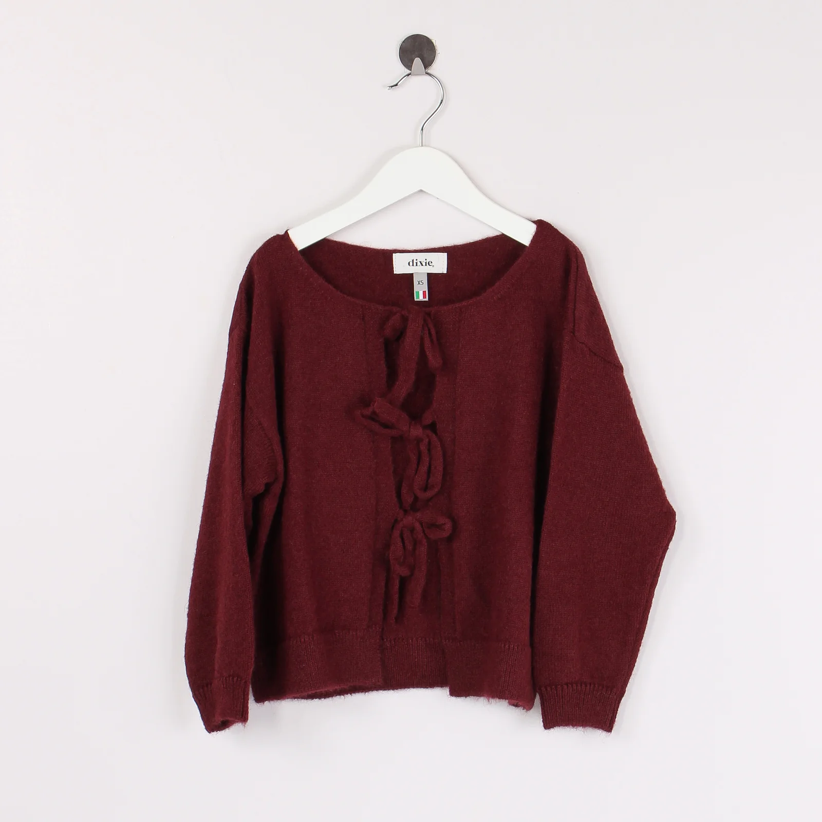 Cardigan Chiusura Fiocco Wine Berry - immagine 7