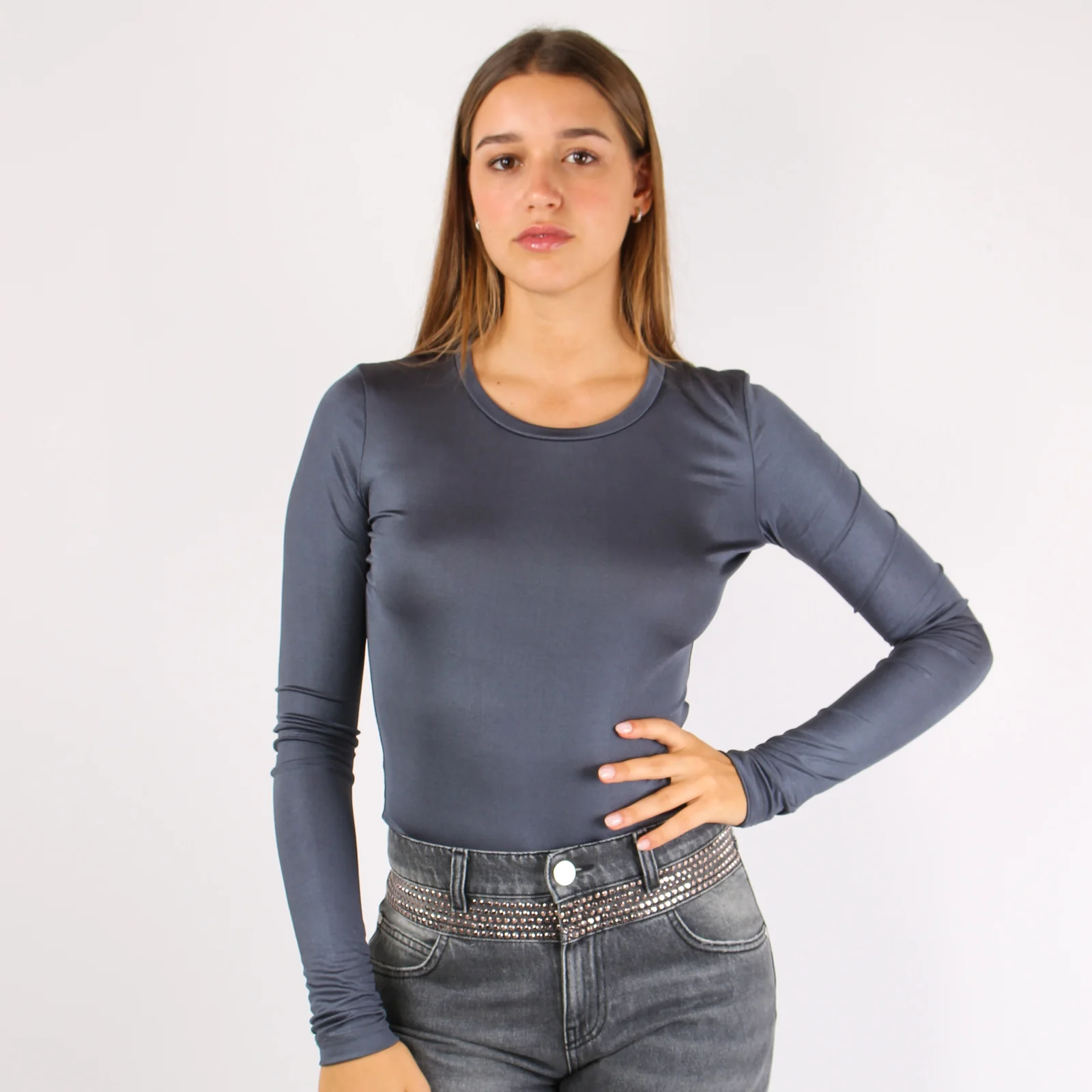 Body Lycra Scavo Dietro Fumo - immagine 3