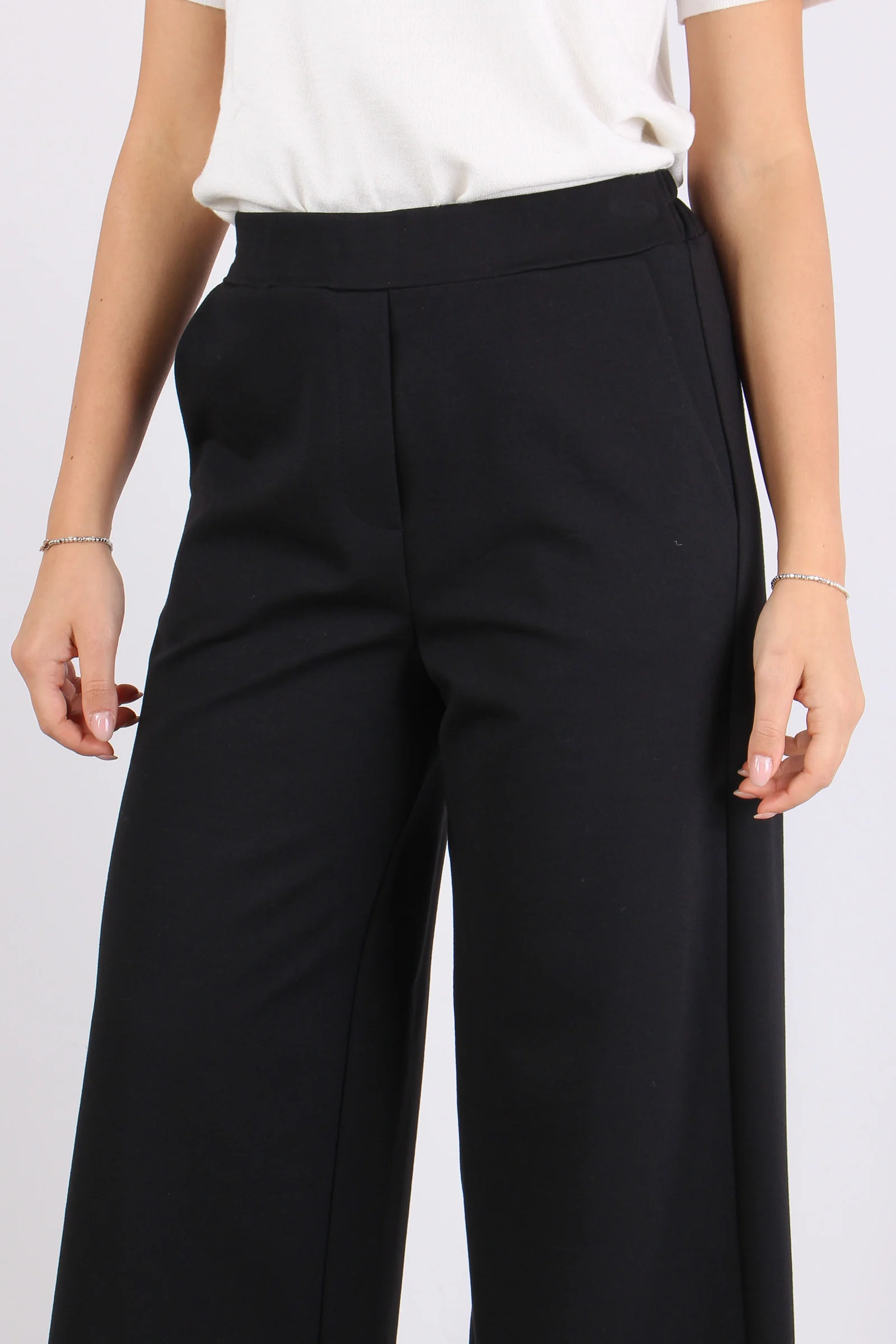 Pantalone Palazzo Punto Milano Nero - immagine 8