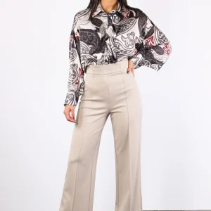 Pantalone Palazzo Twill Beige