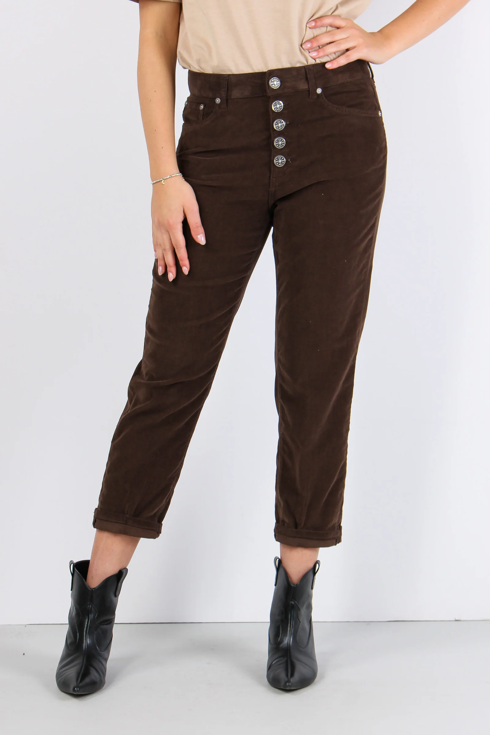 Koons Pantalone Velluto Mille Cioccolato - immagine 3