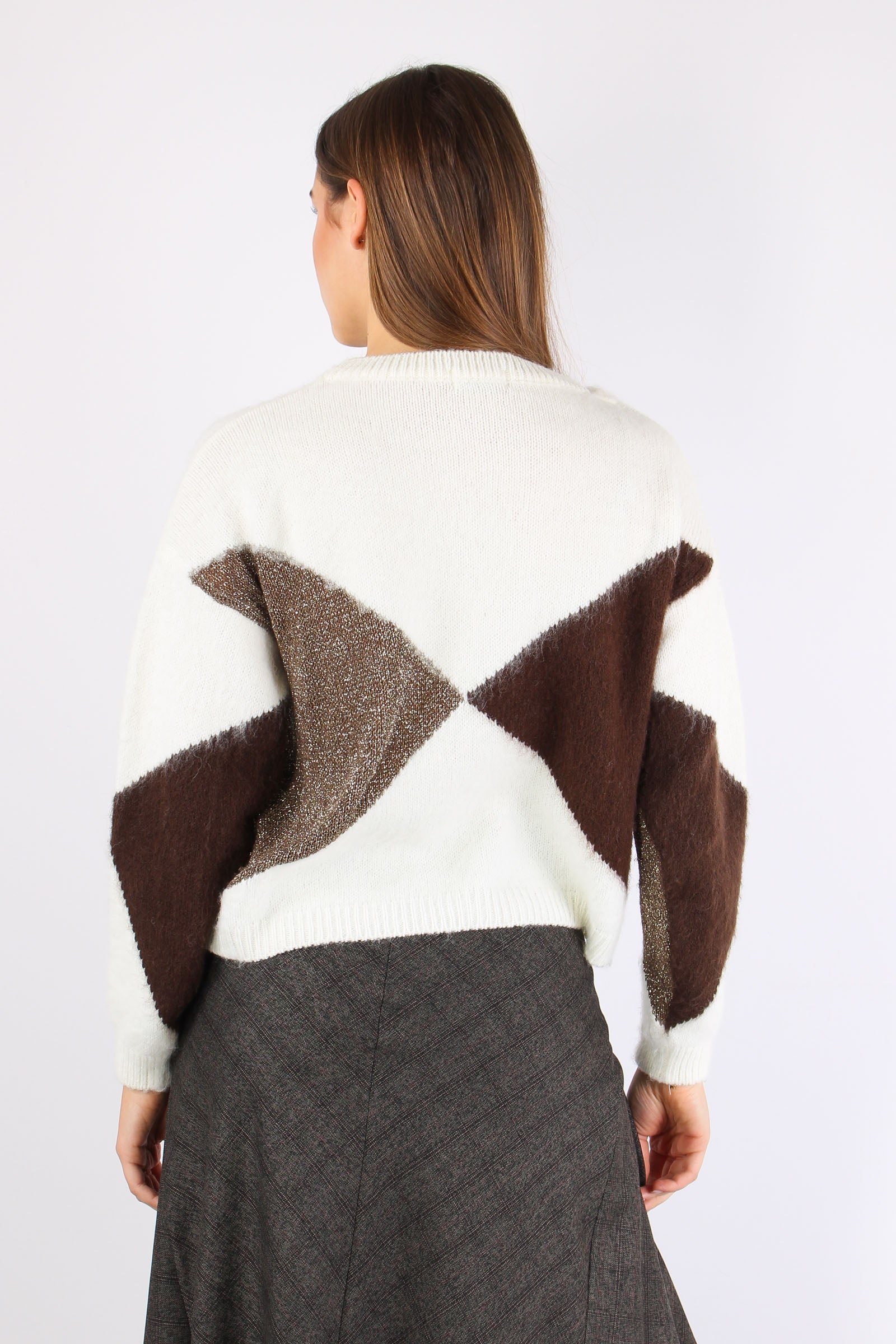 Maglia Rombi Luex Panna/moro - immagine 5