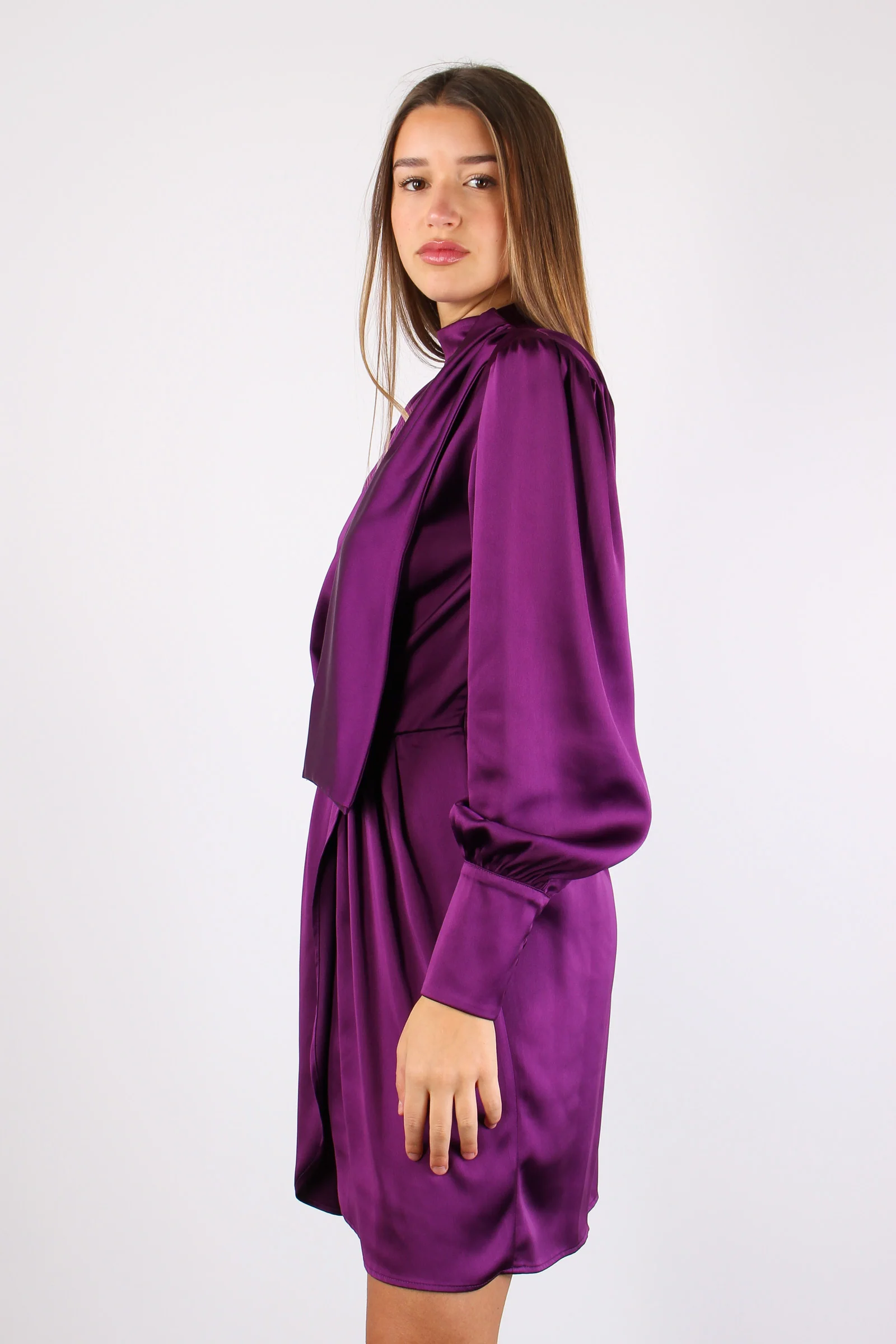 Abito Raso Fiocco Collo Dusty F. - immagine 8