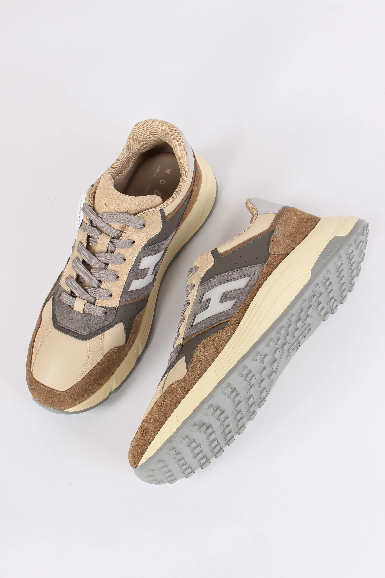 Sneaker Hyperlight Camoscio Marrone/beige - immagine 3