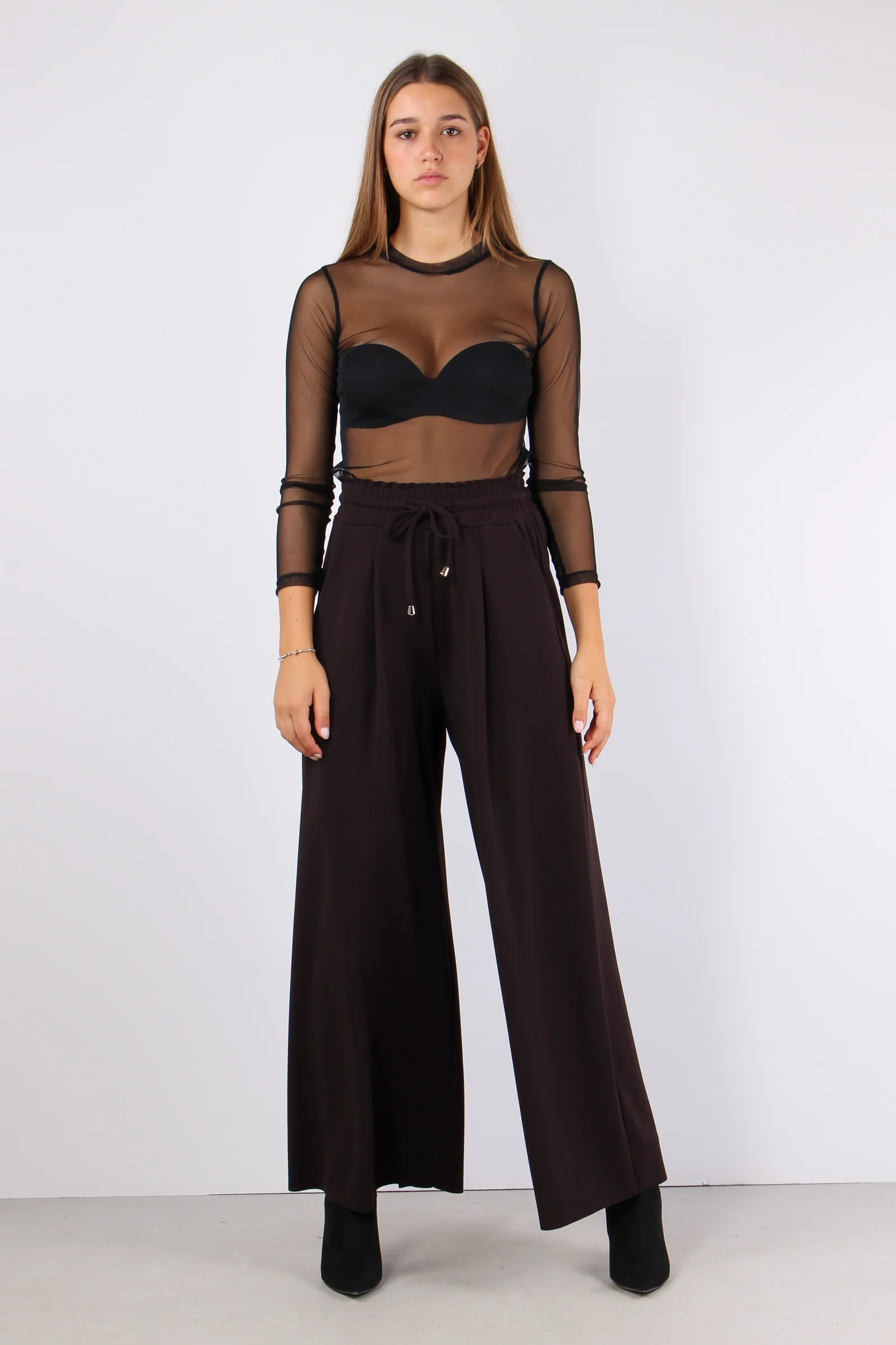 Pantalone Palazzo Scuba Moro