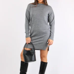 Maxi Maglia Retro Pizzo Grigio