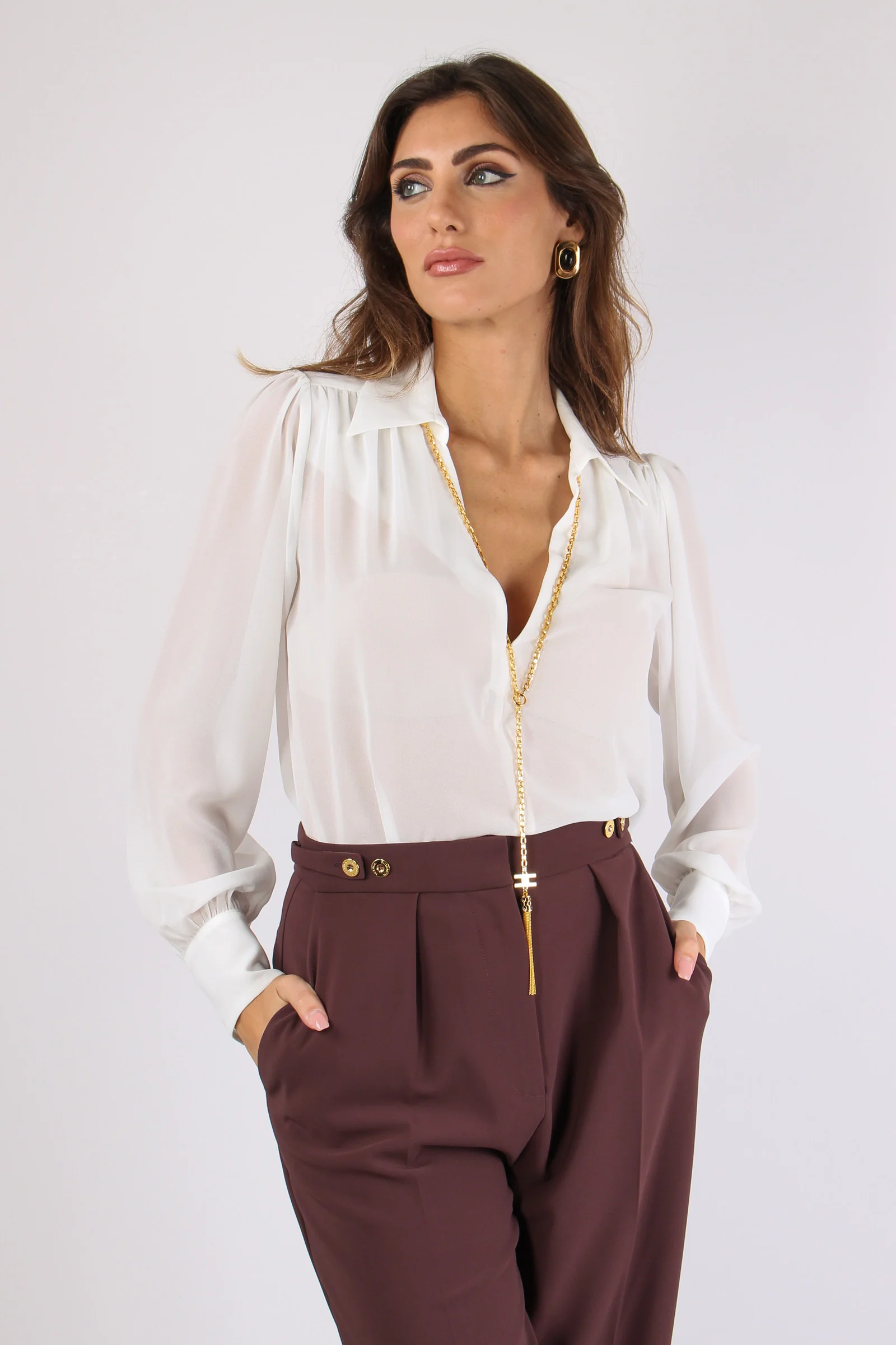 Camicia Collana Avorio - immagine 9