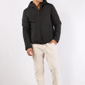 Bomber Ovatta Cappuccio Nero