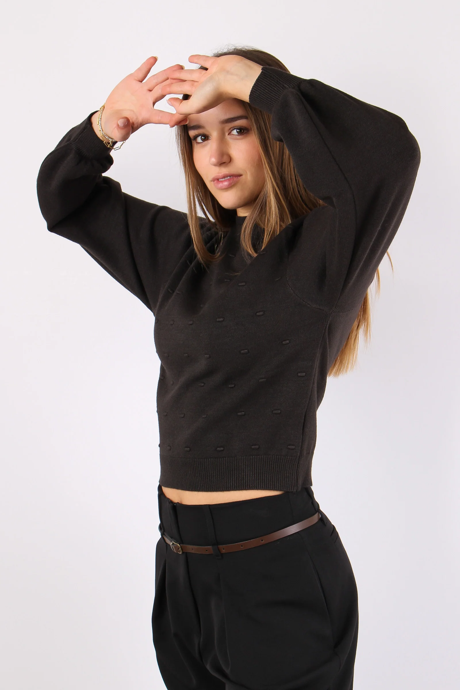 Maglia Scatoletta Punto Noccio Moro - immagine 4