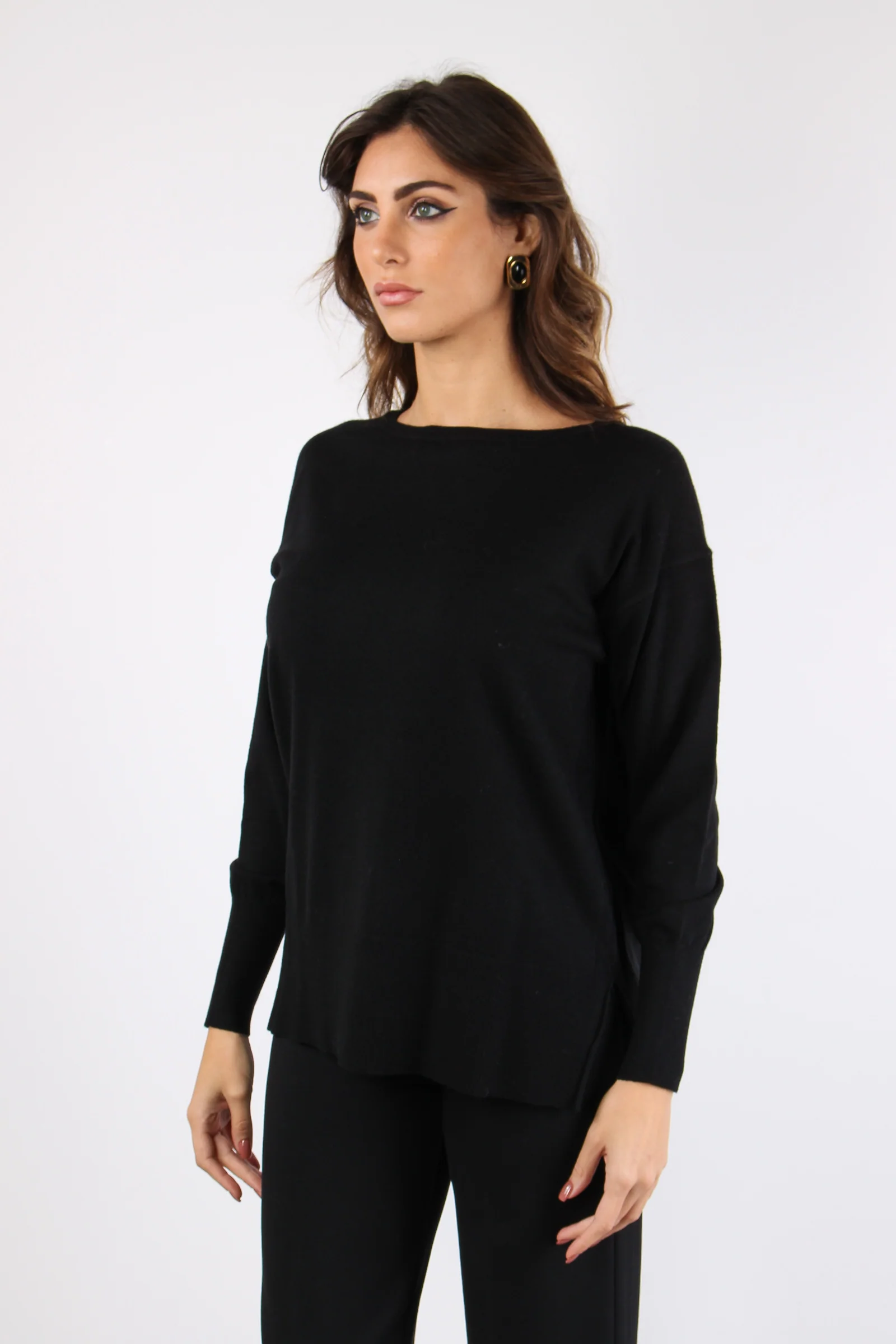 Maglia Over Viscosa Nero - immagine 6