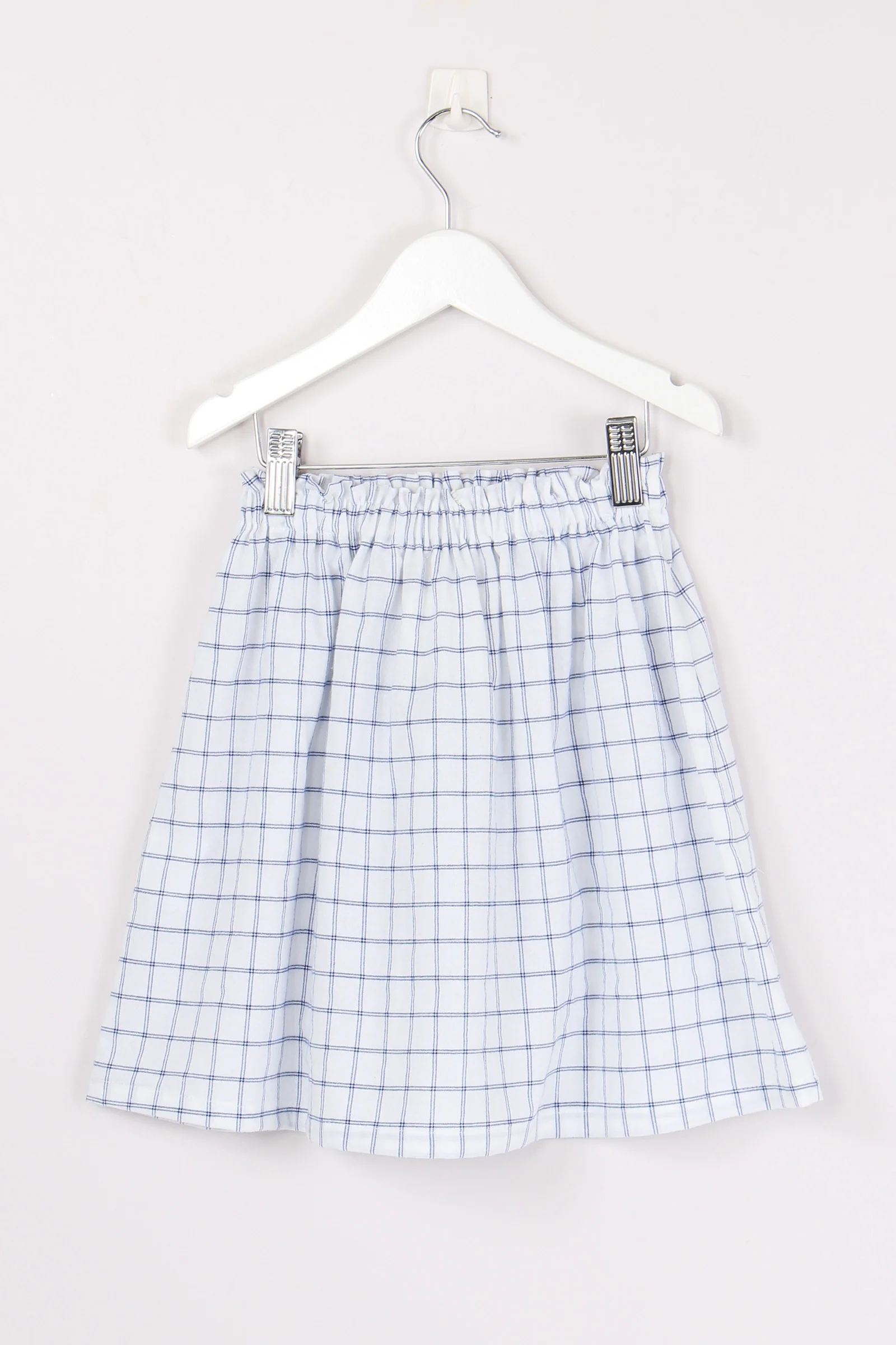 Gonna Quadri Check Blu - immagine 3