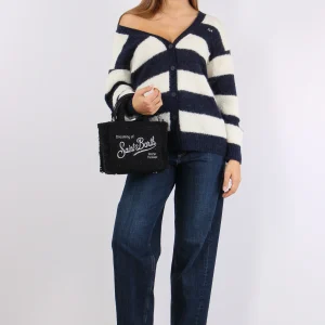 Cardigan Over Riga Bianco/navy