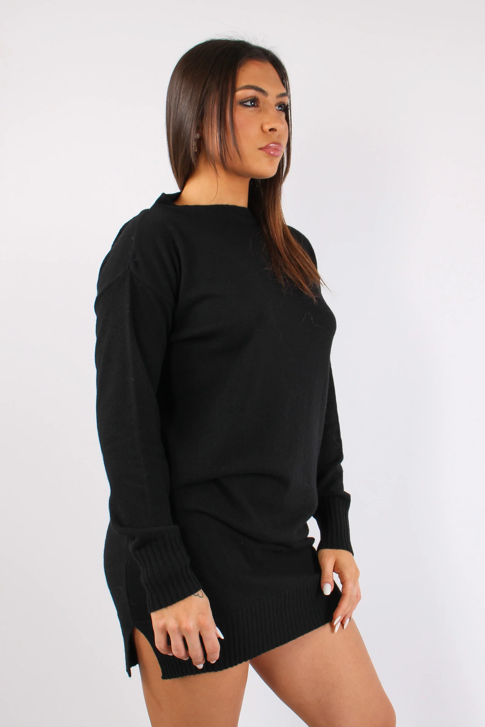 Maxi Maglia Retro Pizzo Nero - immagine 7