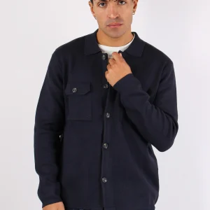 Cardigan Bottoni Tasche Navy