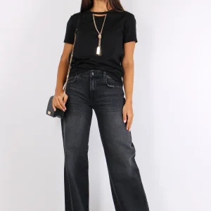 Monile T-shirt Catena Collo Black