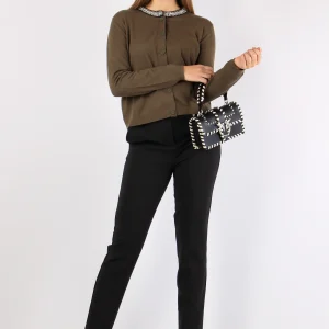 Saria Cardigan Viscosa Applica Beech