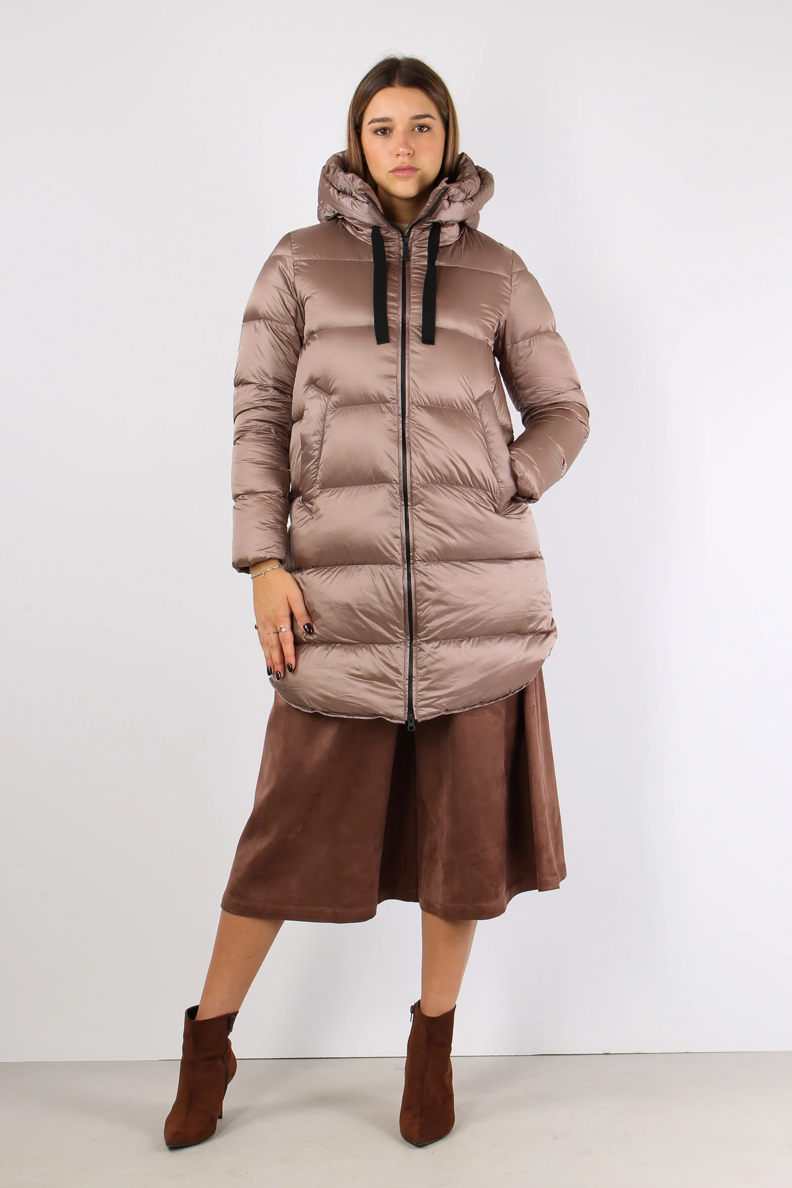 Piumino Nylo Cangiante Taupe