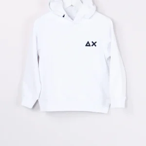 Felpa Hoodie Cappuccio Bianco