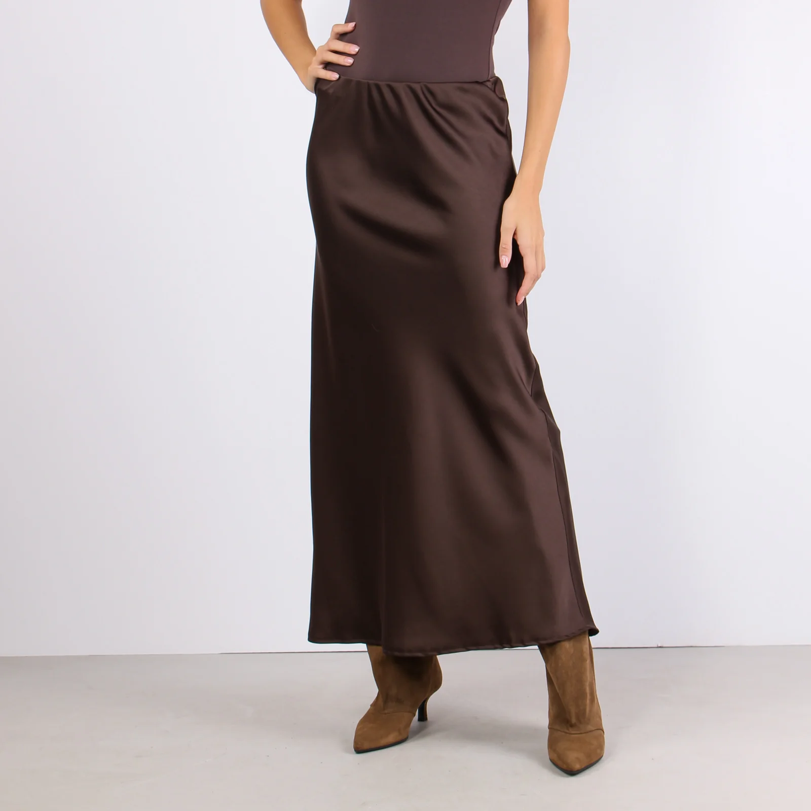 Gonna Raso Sbieco Moro - immagine 8