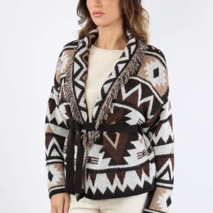 Cardigan Jacquard Peruviano Moro