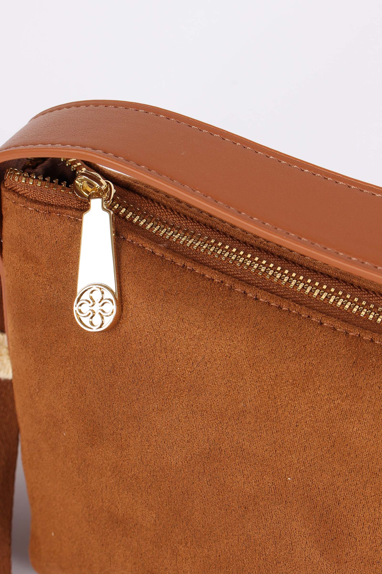 Danielle Sacca Mini Ecocamoscio Cuoio - immagine 8