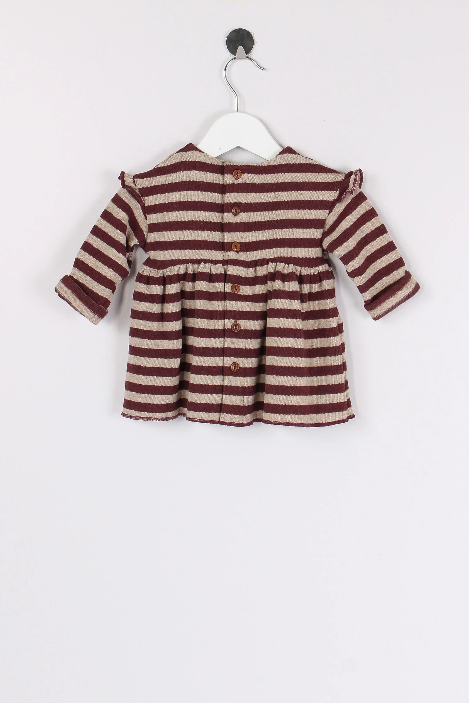 Abito Riga Melanzana/beige - immagine 3