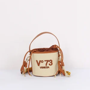 Responsible 73 Secchiello Canvas Logo Off White/cuoio