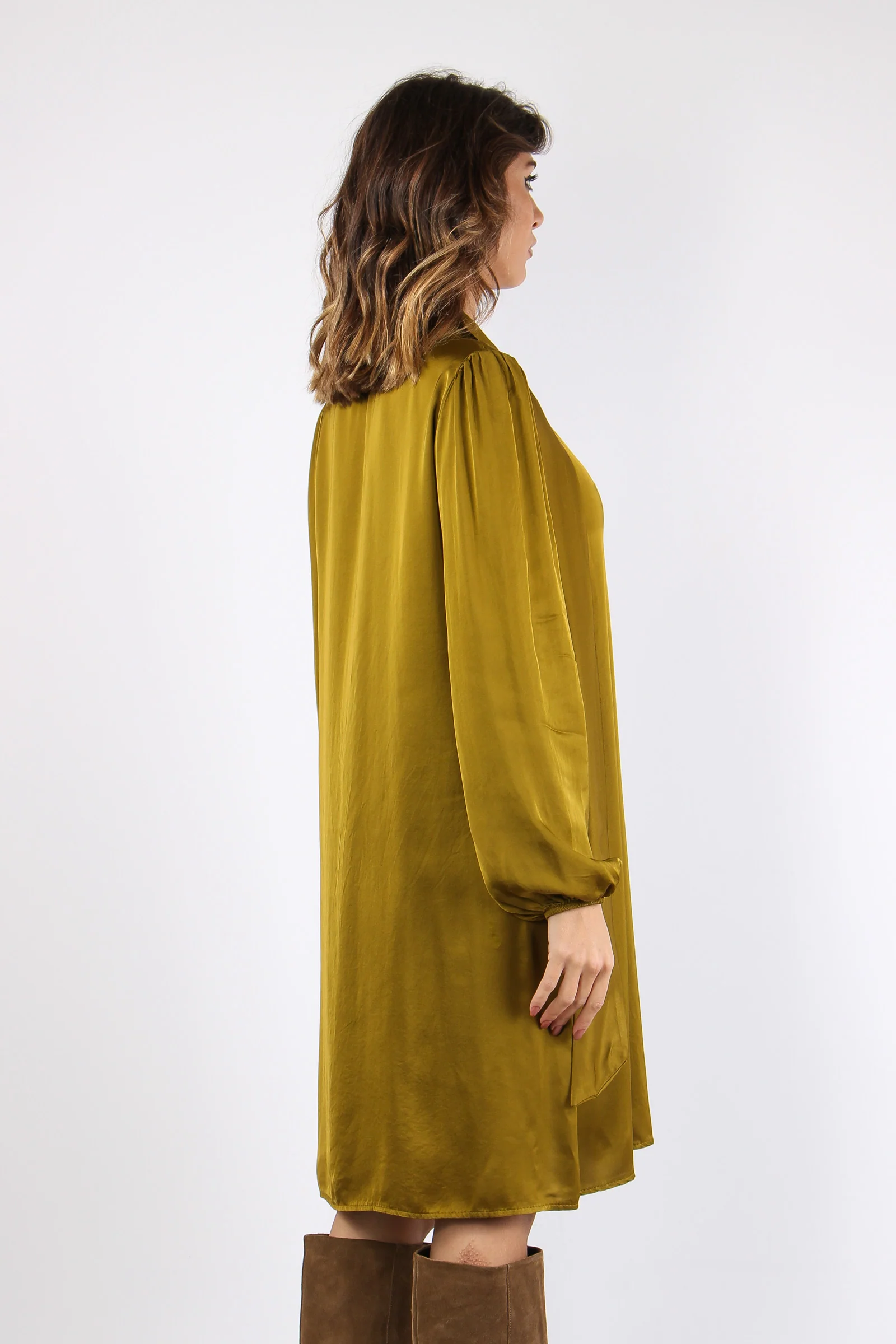 Abito Fiocco Viscosa Olio - immagine 7