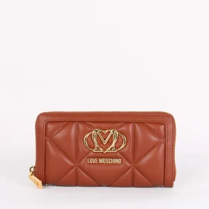 Zip Around Matelasse Castagna