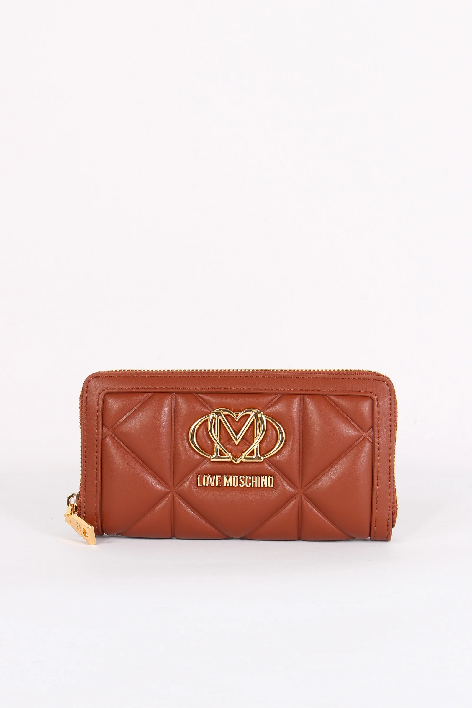 Zip Around Matelasse Castagna