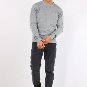 Pullover Basico Logo Grigio Melange