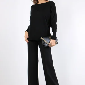 Maglia Over Viscosa Nero