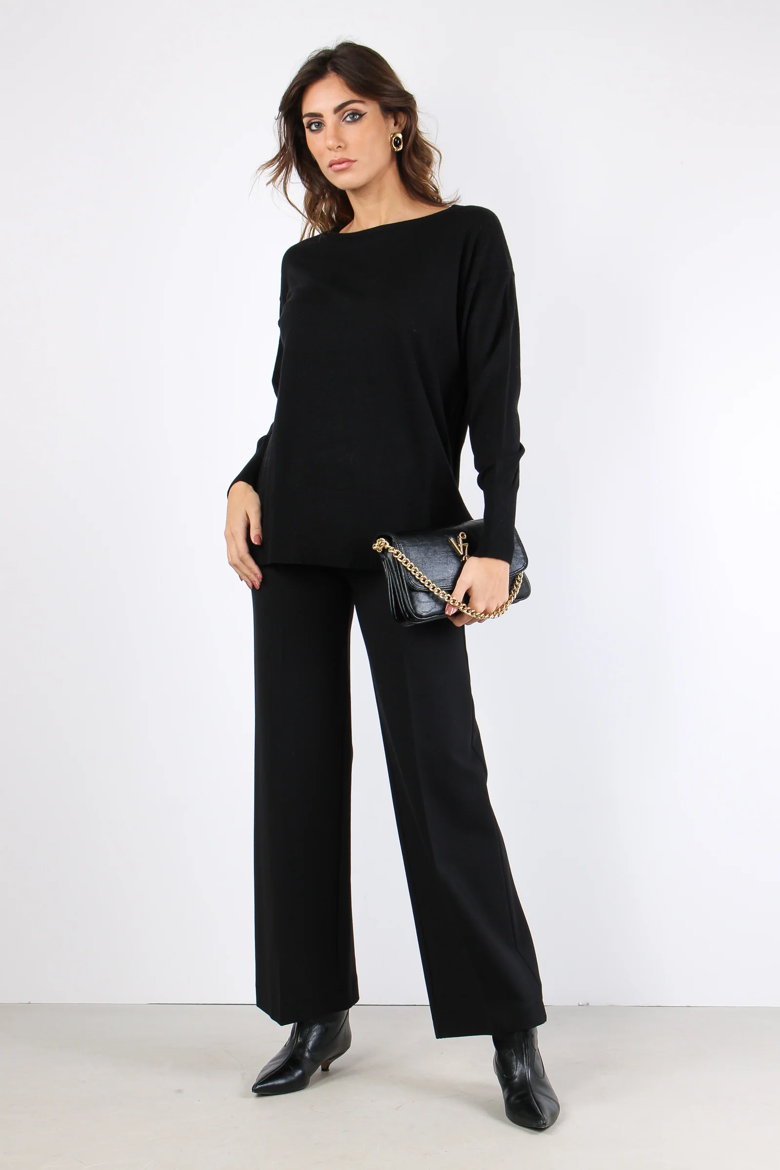 Maglia Over Viscosa Nero - immagine 2