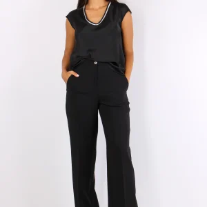 Castella_ C Pantalone Vita Alt Black